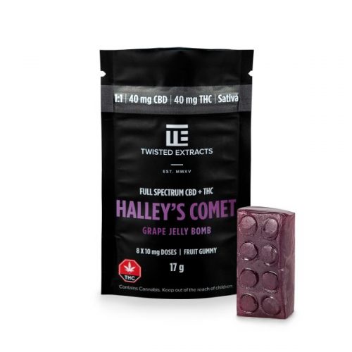 Twisted Extracts – Grape Halley’s Comet Jelly Bomb (40mg THC + 40mg CBD)