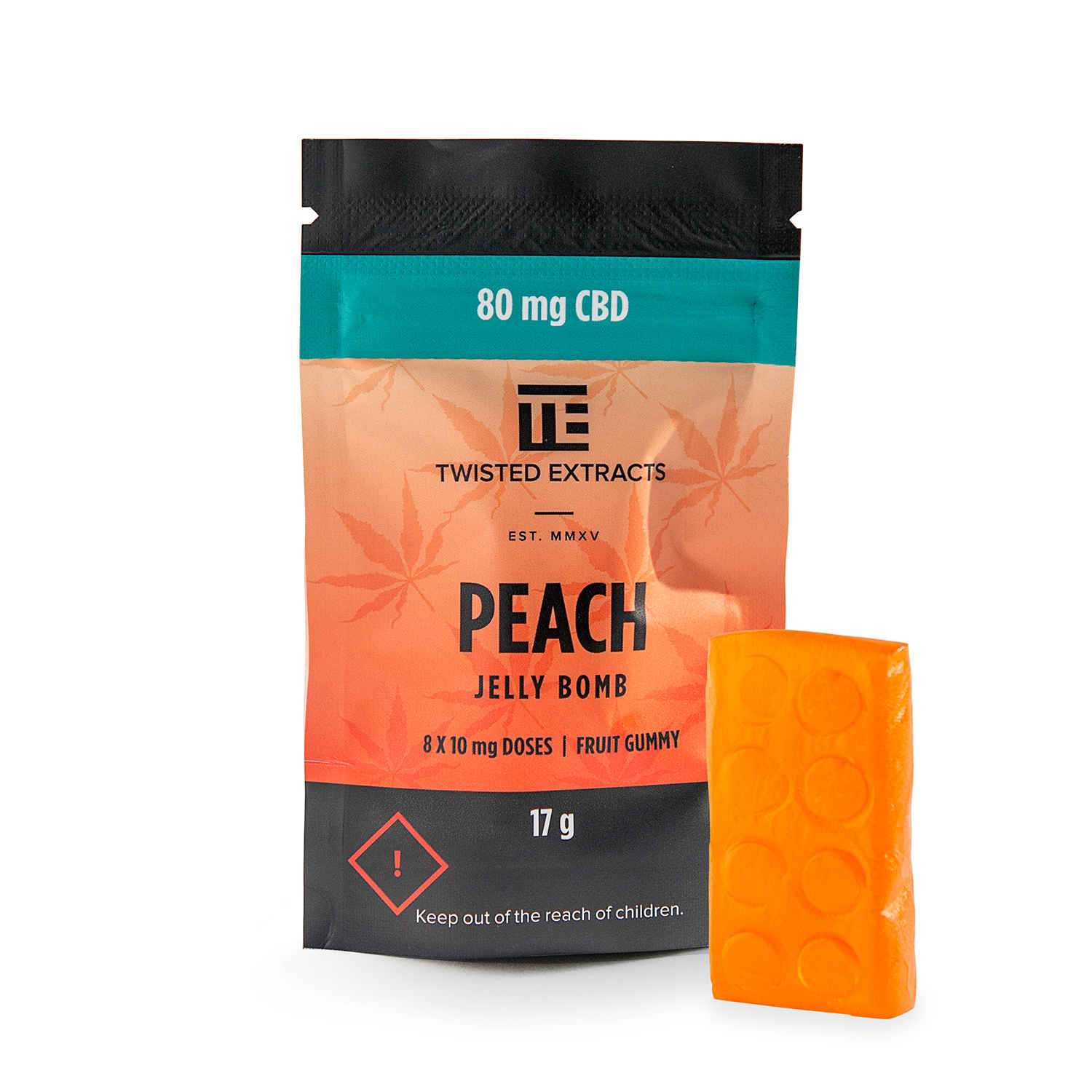 Twisted Extracts - Peach CBD Jelly Bomb