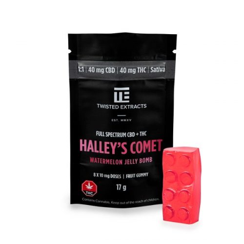 Twisted Extracts – Watermelon Halley’s Comet Jelly Bomb (40mg THC + 40mg CBD)