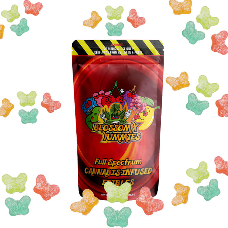 BlossomX - Sour Assorted Butterfly Gummies - 200mg CBD (10 x 20mg)
