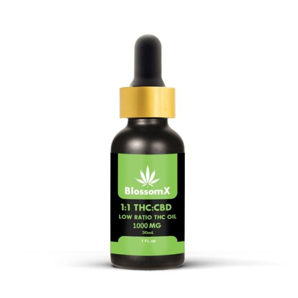 BlossomX – Premium 1:1 THC:CBD Oil – 1,000mg