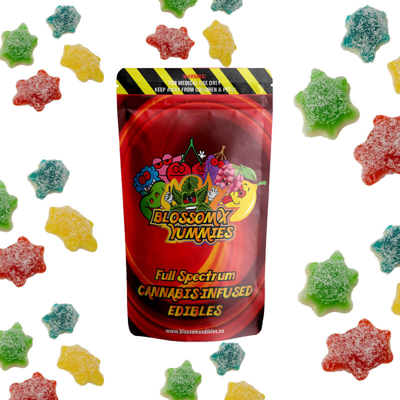 BlossomX - Assorted Turtles Gummy Candy - Sour- 200mg CBD (10 x 20mg)