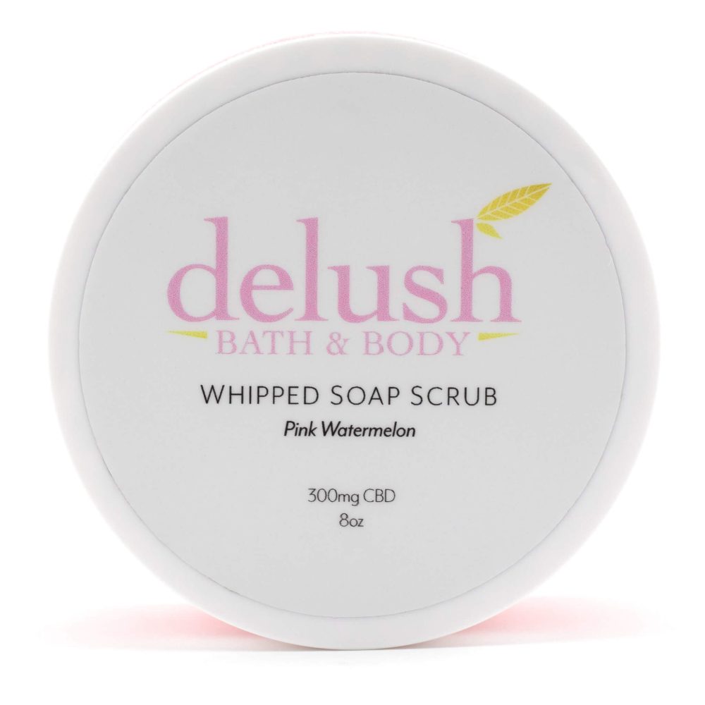 Delush - Pink Watermelon Whipped Soap Scrub- 300mg CBD
