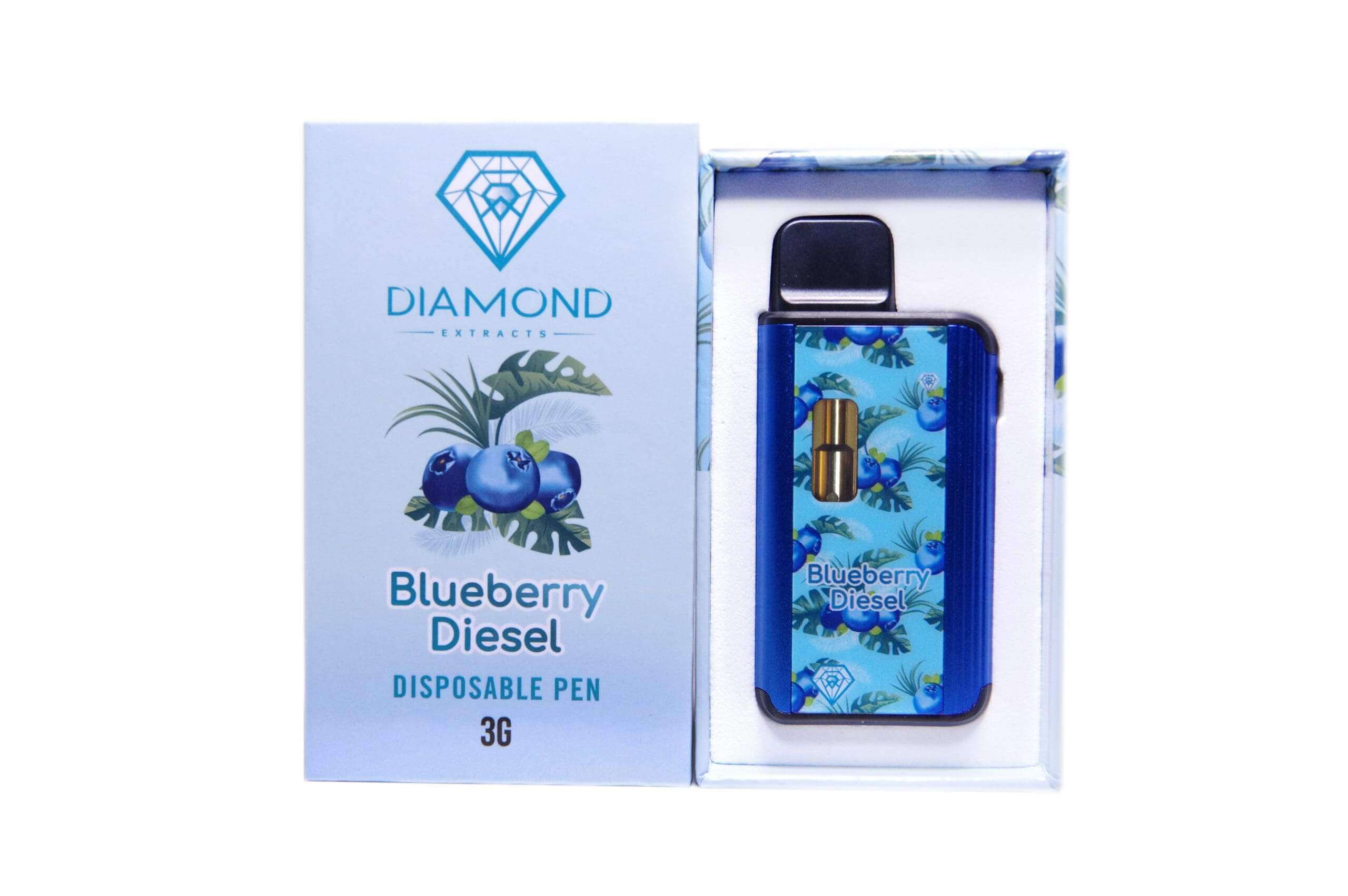 Diamond Concentrates 3 Gram Disposable (Distillate) – Blueberry Diesel (Indica) (3 Gram)