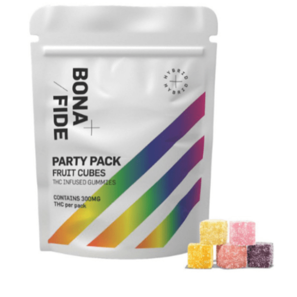 Bonafide – Party Pack Fruit Cubes- 300mg THC (Hybrid)