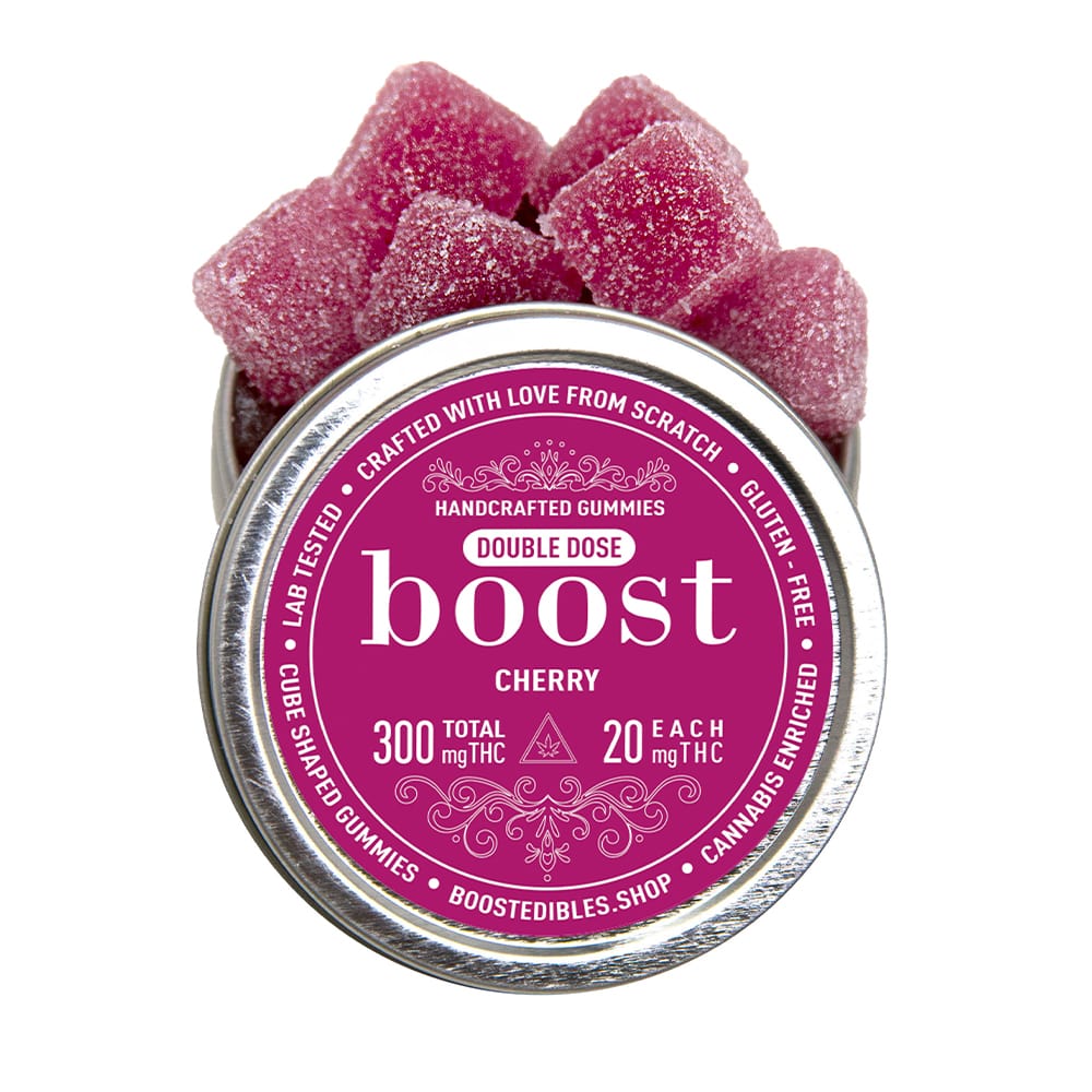 Boost Edibles Gummy – Cherry (300mg THC- 15 x 20mg )