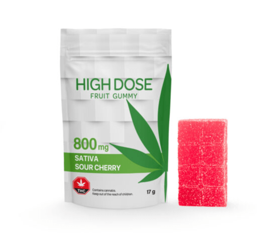Twisted Extracts – Super Strength Sour Cherry Fruit Gummies- Sativa (800MG THC)