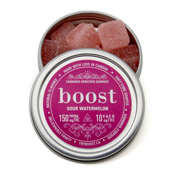 Boost Edibles Gummy – Cherry (150mg THC- 15 x 10mg)