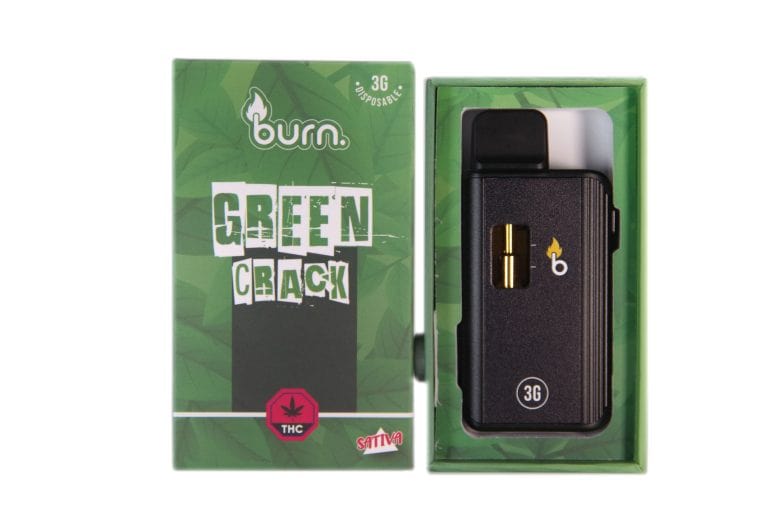 Burn. 3 Gram Vape – Green Crack (Sativa)