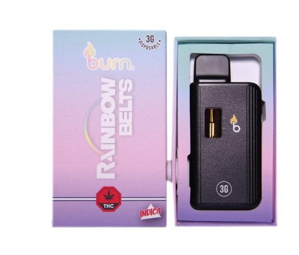 Burn. 3 Gram Vape – Rainbow Belts (Indica)