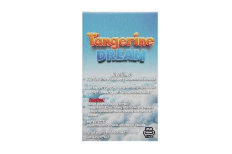 Burn. 3 Gram Vape – Tangerine Dream (Sativa Dominant Hybrid) - Image 2