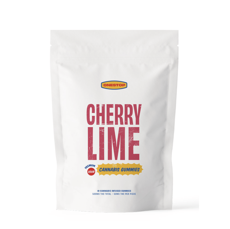 OneStop – Sour Cherry Lime THC Gummies 500mg (10 x 50mg)