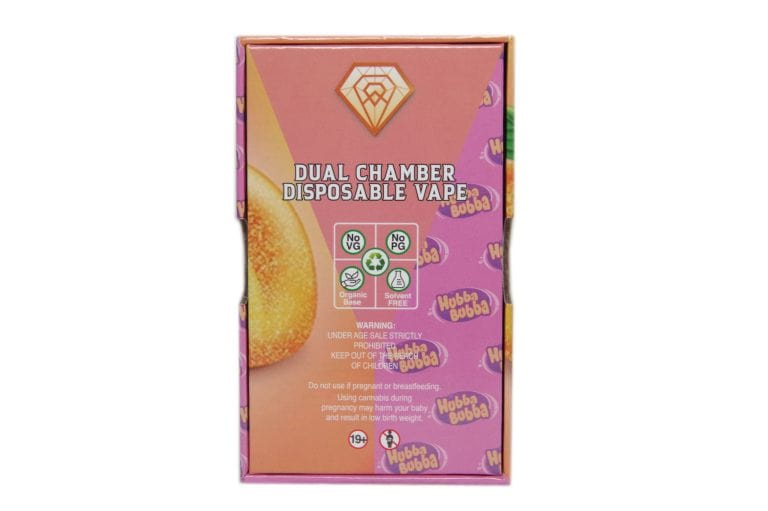 Diamond Concentrates Dual Chamber Vape – Fuzzy Peach + Hubba Bubba (3 Grams + 3 Grams) - Image 2