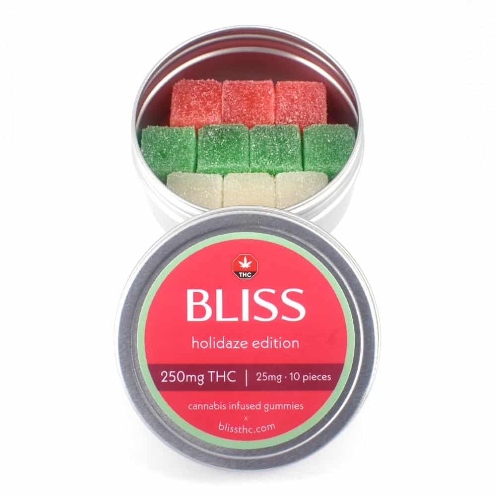Bliss Holidaze THC Gummies - 250mg THC (10 x 25mg/piece)
