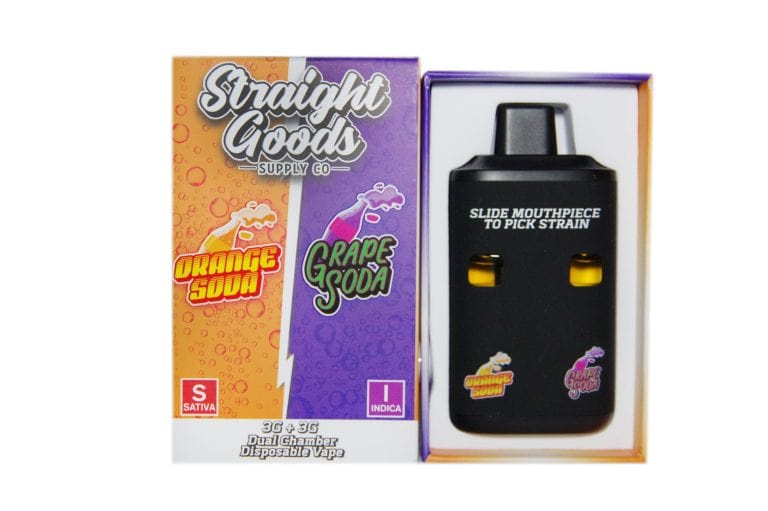 Straight Goods Dual Chamber Vape – Orange Soda + Grape Soda (3 Grams + 3 Grams)